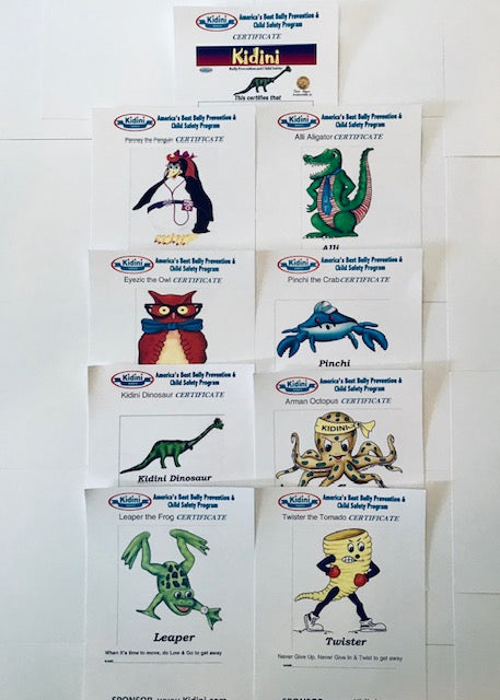 24 Piece Set of Kidini Karate Certificates